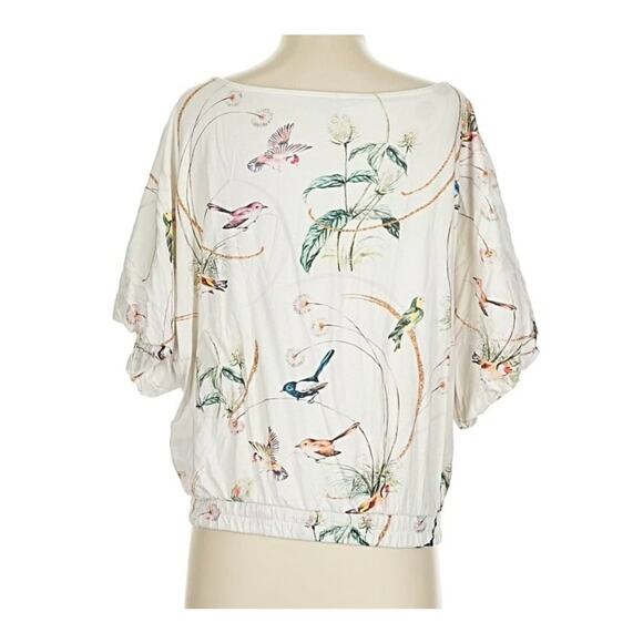 ๐ด Maeve by Anthropologie Floral Bird Super Soft Cotton Top, Size M - Picture 11 of 12